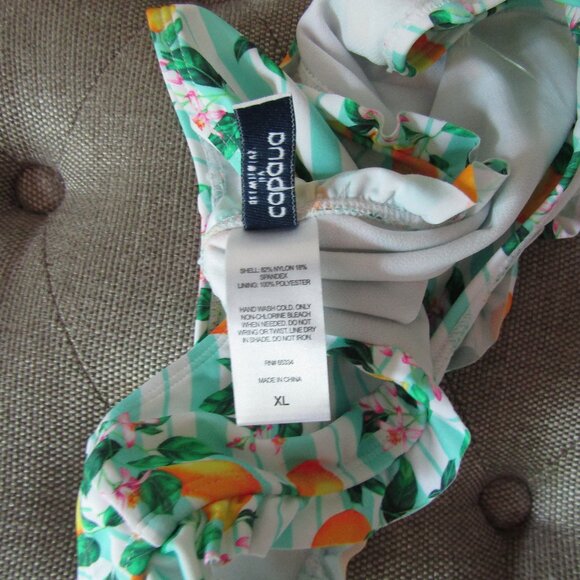 NEW Cabana by Crown & Ivy Lemonade Party Ruffle Hipster Swim Bottom - Picture 4 of 5